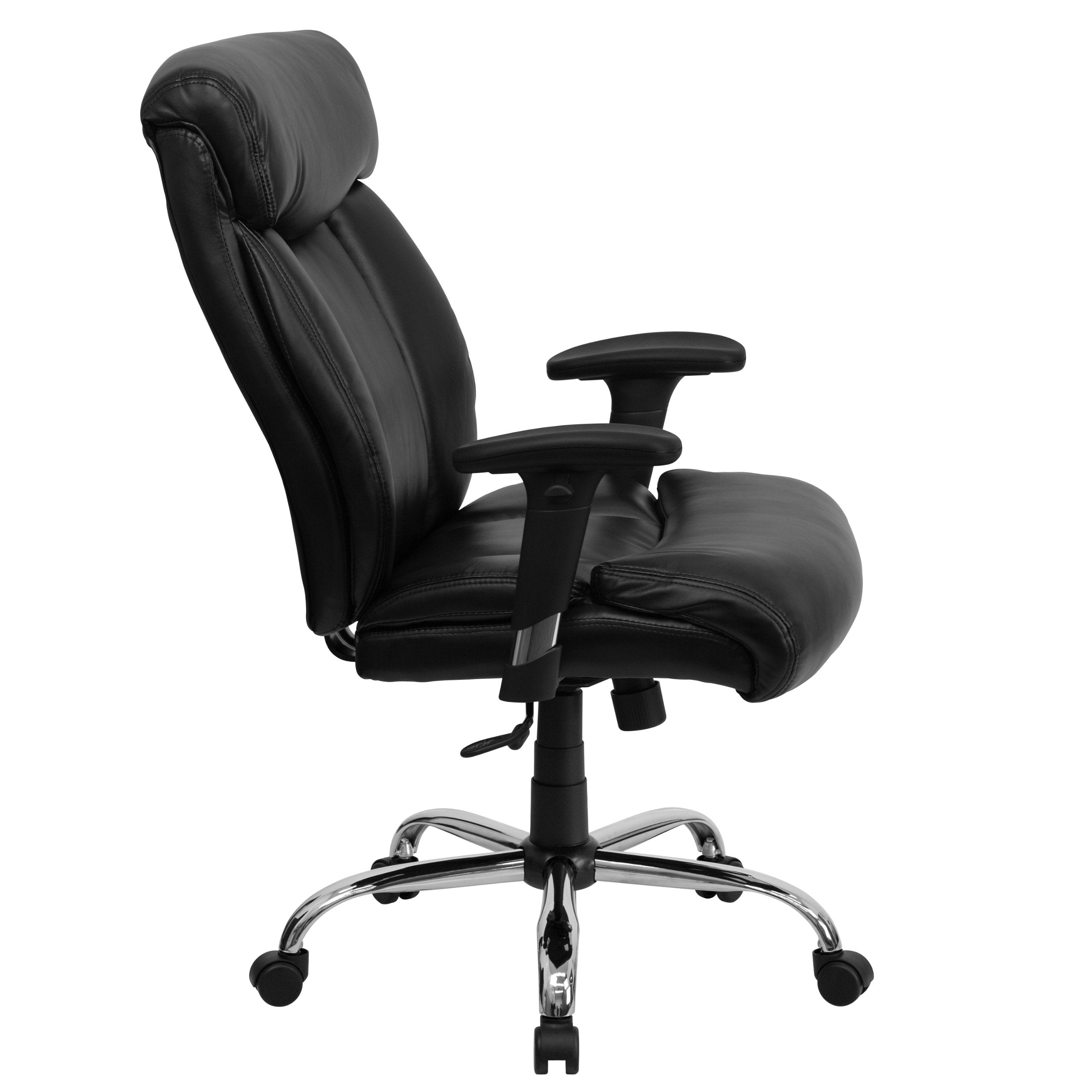 Flash Furniture HERCULES Series Big & Tall 400 lb. Rated Black LeatherSoft Executive Ergonomic Office Chair with Full Headrest & Arms