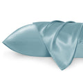Bedsure Satin Pillowcase For Hair And Skin Queen - Grey Blue Silky Pillowcase 20X30 Inches - Set Of 2 With Envelope Closure, Sim