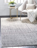 Unique Loom Del Mar Collection Area Rug - Jennifer (9 x 12 2 Rectangle, Gray/ Black)