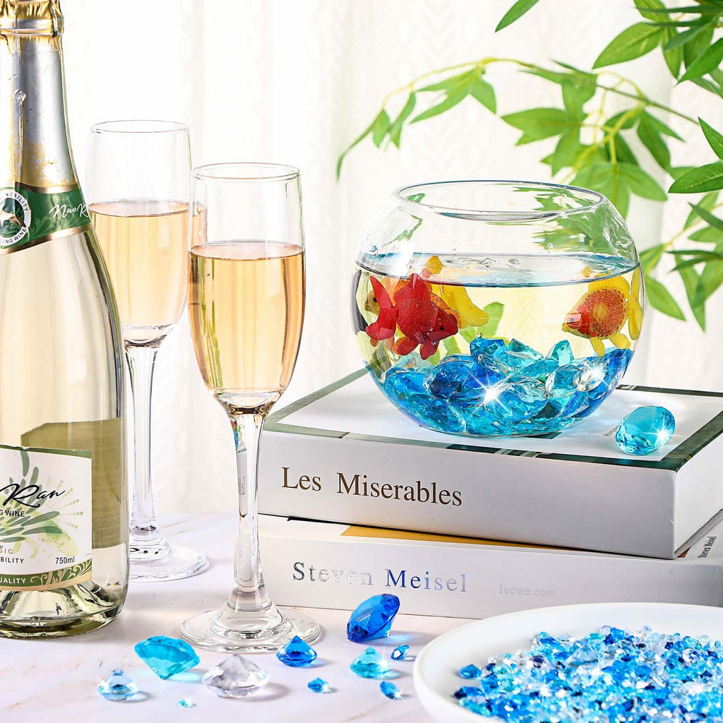 Hicarer 800 Pieces Diamond Decorations Acrylic Diamond Table Scatter Crystals For Table For Vase Fillers Party Table (Gradient B