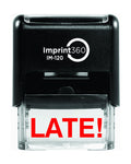Supply360 As-Imp1049 - Late, Heavy Duty Commerical Quality Self-Inking Rubber Stamp, Red Ink, 9/16 ' X 1-1/2 ' Impression Size
