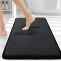 Smiry Memory Foam Bath Mat 30 x 20, Extra Soft Absorbent Bathroom Rugs Non Slip Bath Rug Runner for Shower Bathroom Floors, Blue