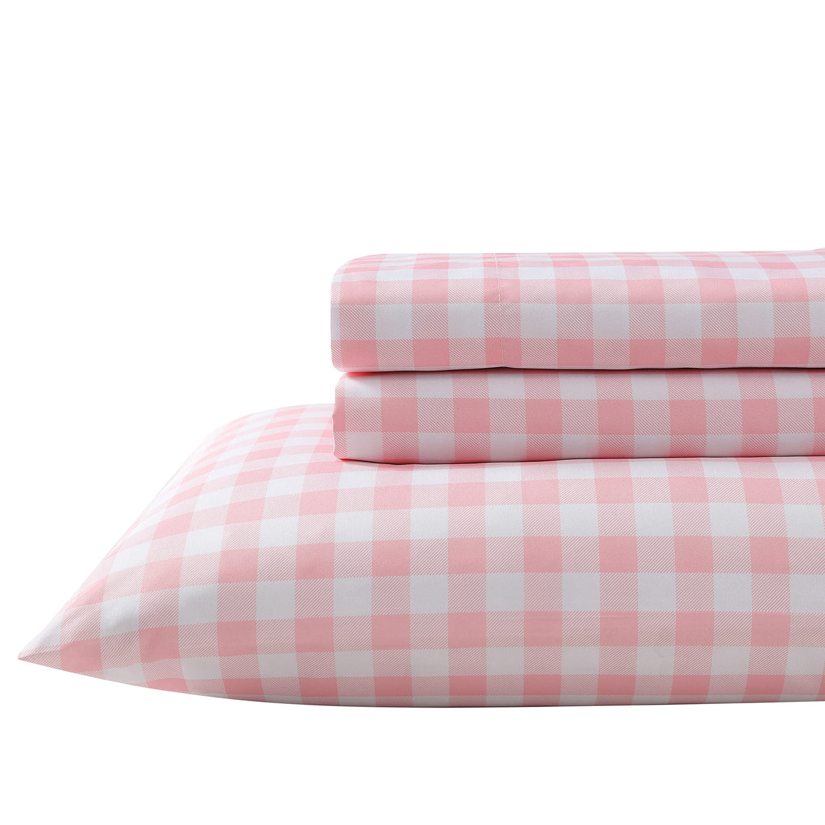 Eddie Bauer Kids - Twin Xl Sheets, Stain Resistant Kids Bedding, Ideal For Toddler Bedding Set (Poppy Plaid Pink, Twin Xl)