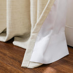 Twopages Sand Beige Linen Pinch Pleat Drape For Living Room, Window Treatment Curtain Panel Double Layer Room Darkening Light Fi