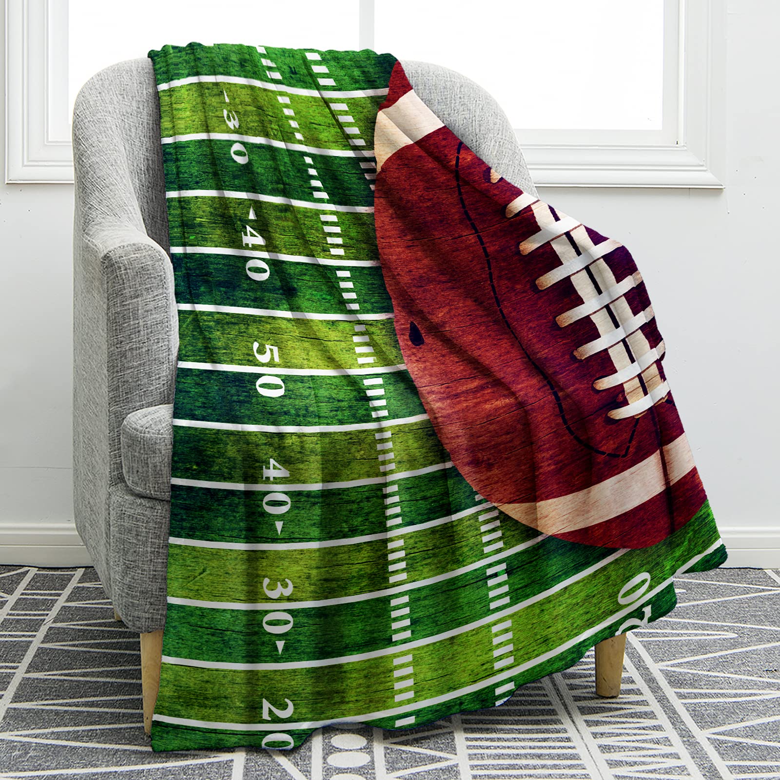 Jekeno Football Gifts Blanket For Boys Teens Girls, Sport Gifts For Adult Kids, Christmas Birthday Valentines Day Football Acces