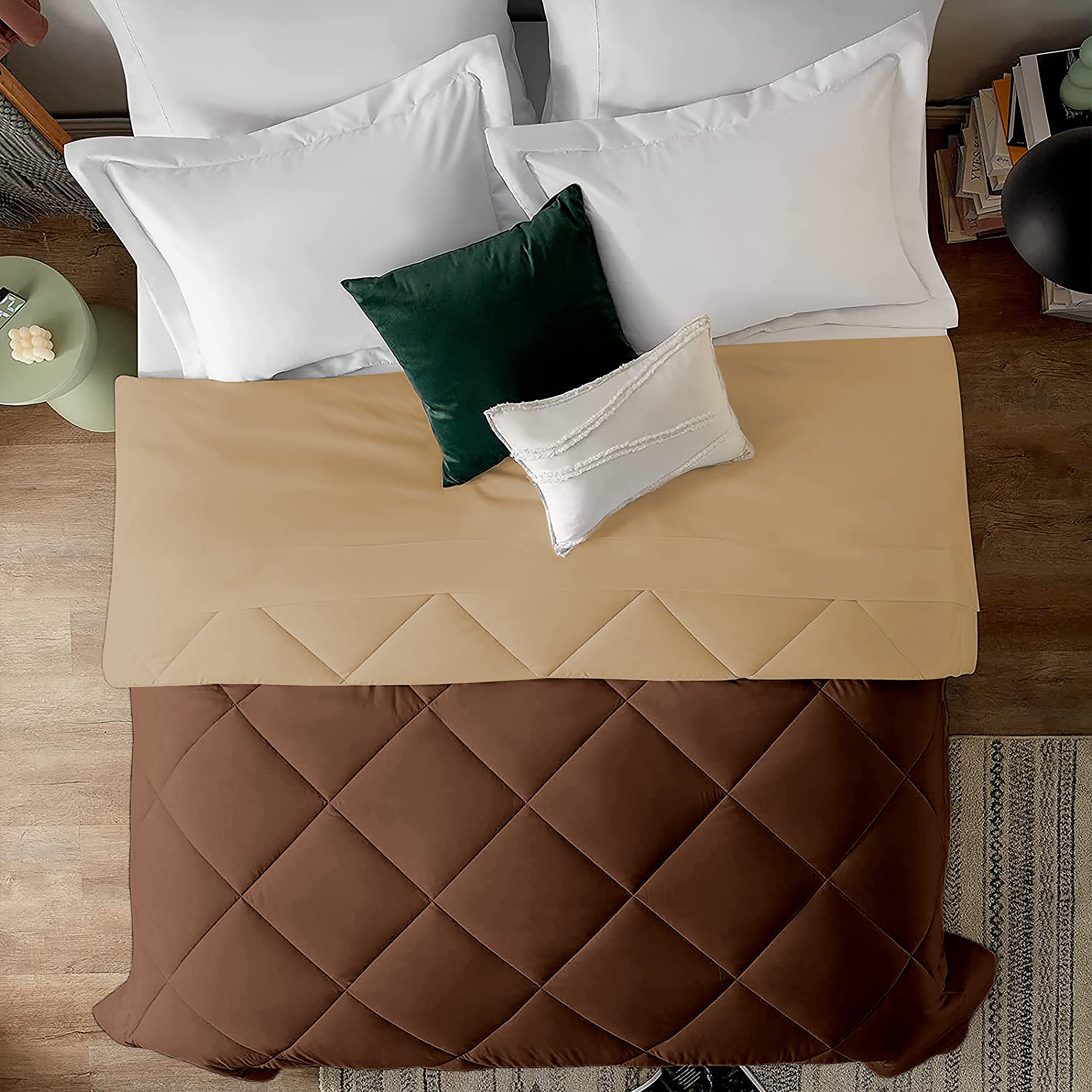 Edmund  600 Gsm Heavy Winter Reversible Comforter For King Size Bed Comforter/Duvet/Rajai/Quilt/Blanket (92 X 106) Inches  W