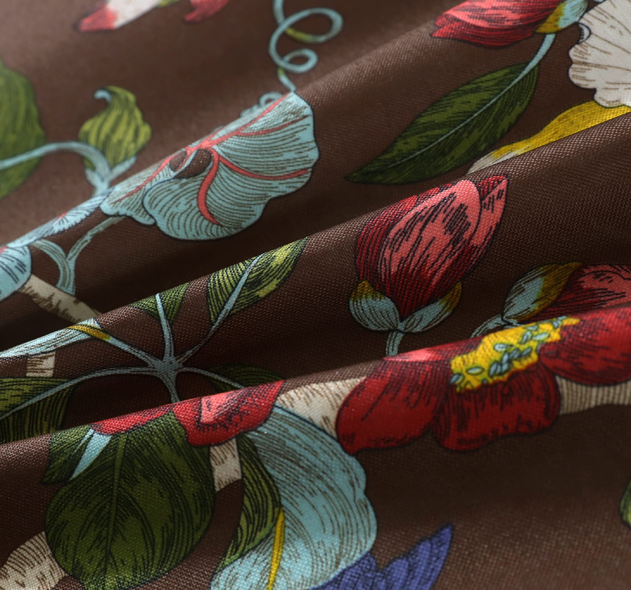Octorose Twin Size 39X75X8Inch 3 Side Zipper Linen Printing Birds Brown Mixed Futon Cover/Sofa Day Bed Mattress Cover/Couch Prot