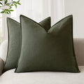 Foindtower Pack Of 2, Decorative Linen Solid Throw Pillow Covers Soft Accent Cushion Case Farmhouse Neutral Pillowcase For Chair