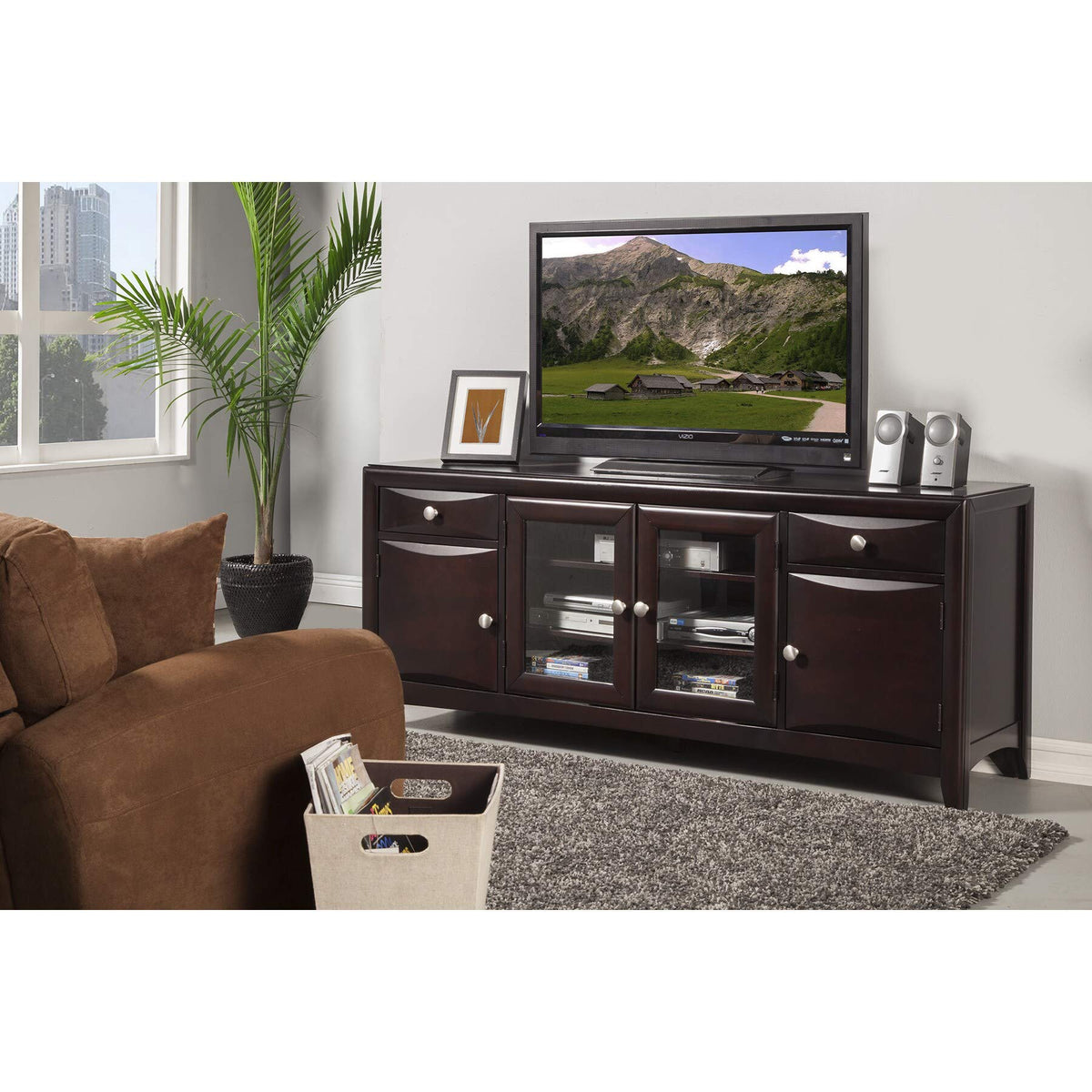 Alpine Furniture Alpine Laguna Espresso Tv/Media Chest