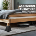 Btsd-Home Bed Risers 6 Inch Furniture Risers For College Dorm Bed Sofa Table Couch Chair Bed Raisers Blocks 4 Pack Black