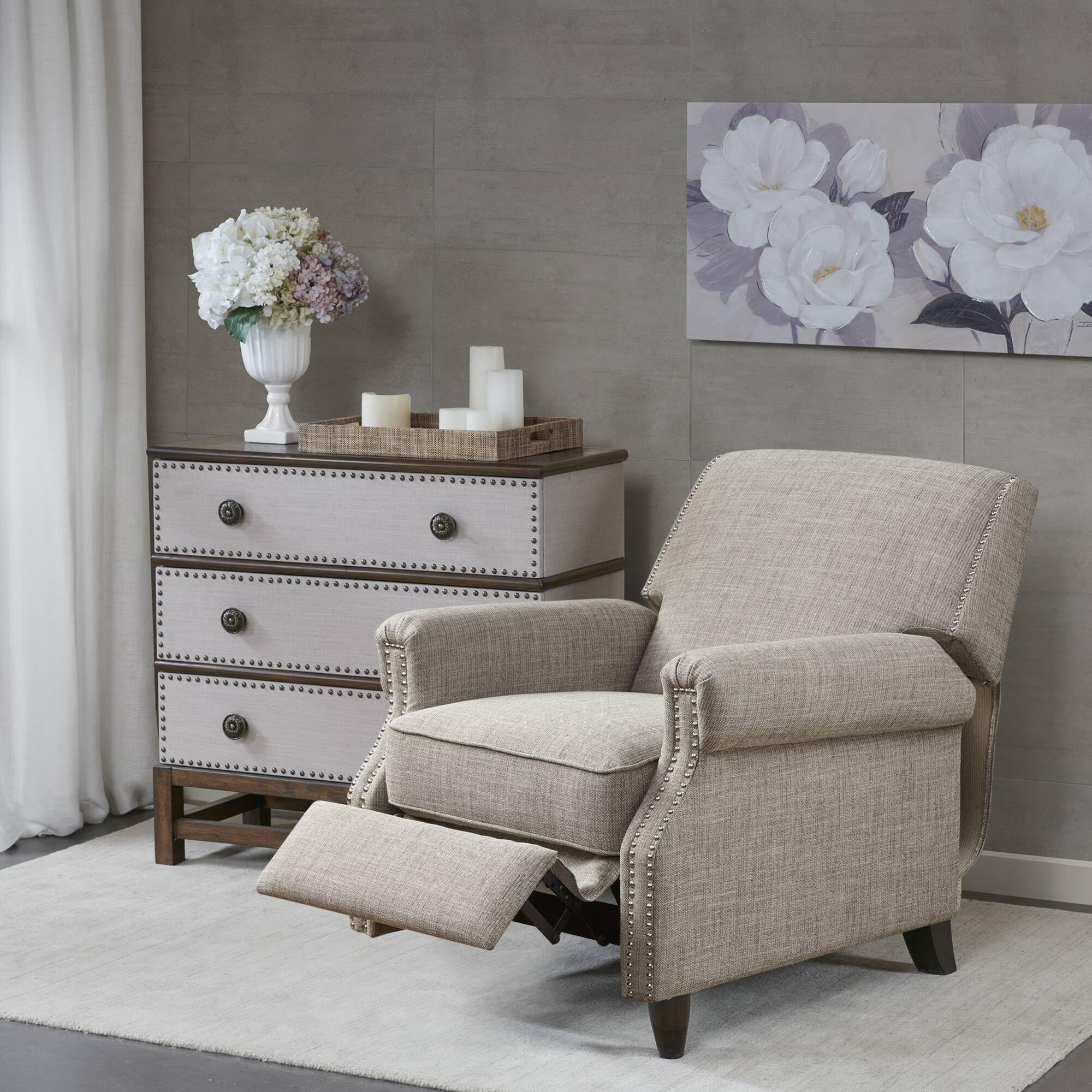 Madison Park Push Back Recliner Chair Furniture, See Below, Sand
