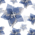 WILLBOND 36 Pieces Christmas Glitter Poinsettia Faux Flowers Christmas Flowers Decorations Wedding Xmas Tree New Year Ornaments 