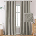 H.VERSAILTEX Linen Blackout Curtains Linen Curtains 84 Thermal Insulated Grommet Drapes Room Darkening Curtains for Bedroom Wind