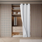 Bgment Greyish White Door Curtain 80 Inch Length For Doorway, Bedroom Closet Curtain, Privacy Thermal Insulated Blackout Grommet Room Divider For Room Separation, 1 Panel, 42 Inch Wide