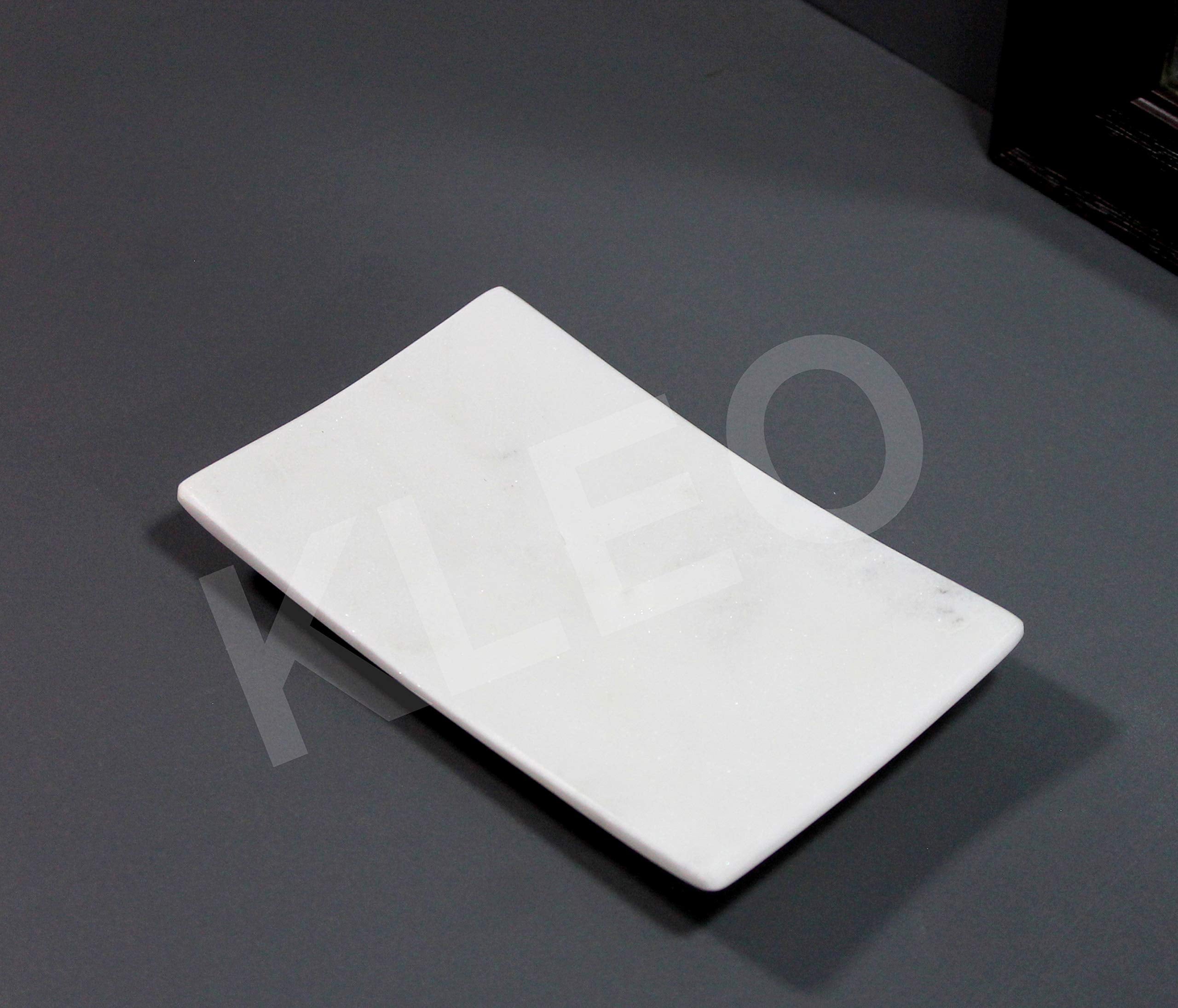 Kleo - Natural Marble Stone Soap Dish Bath Accessories For Bath, Tub Or Wash Basin