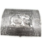 Artist Unknown Aluminum Oduduwa Chest - Vintage, Silver, 8.5 Inches