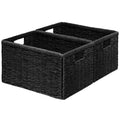 Vagusicc 2 Packs Large Wicker Storage Basket, Closet Storage Baskets Bins for Shelves, Decorative Collapsible Baskets for Organi
