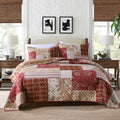 Yvooxny King Quilt Set Quilted Bedspread Country Farmhouse Cottage Vintage Ditsy Floral Paisley Style Reversible Lightweight Cov