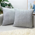 Booque Valley Light Grey Pillow Covers, Pack Of 2 Super Soft Elegant Modern Embossed Patterned Gray Cushion Covers Farmhouse Thr