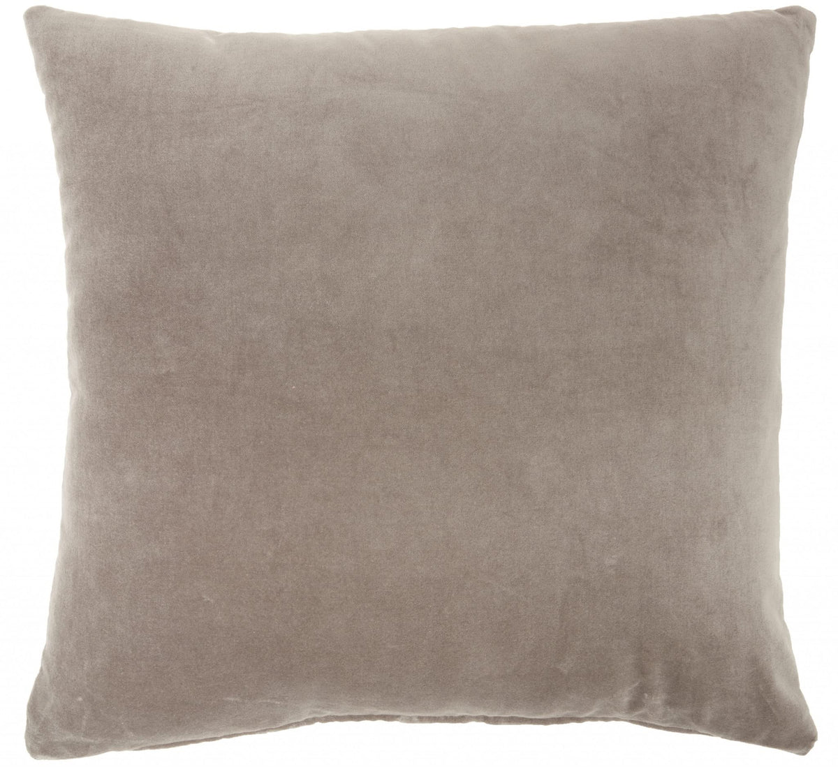 HomeRoots Cotton Taupe Soft Velvet Accent Throw Pillow