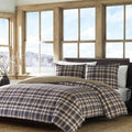 Eddie Bauer - Twin Comforter Set, Reversible Cotton Bedding With Matching Sham, Home Decor For All Seasons (Port Gamble Blue, Tw