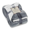 Genteele Sherpa Throw Blanket Super Soft Reversible Ultra Luxurious Plush Blanket (50 Inches X 60 Inches, Rich Burgundy Red/Gray