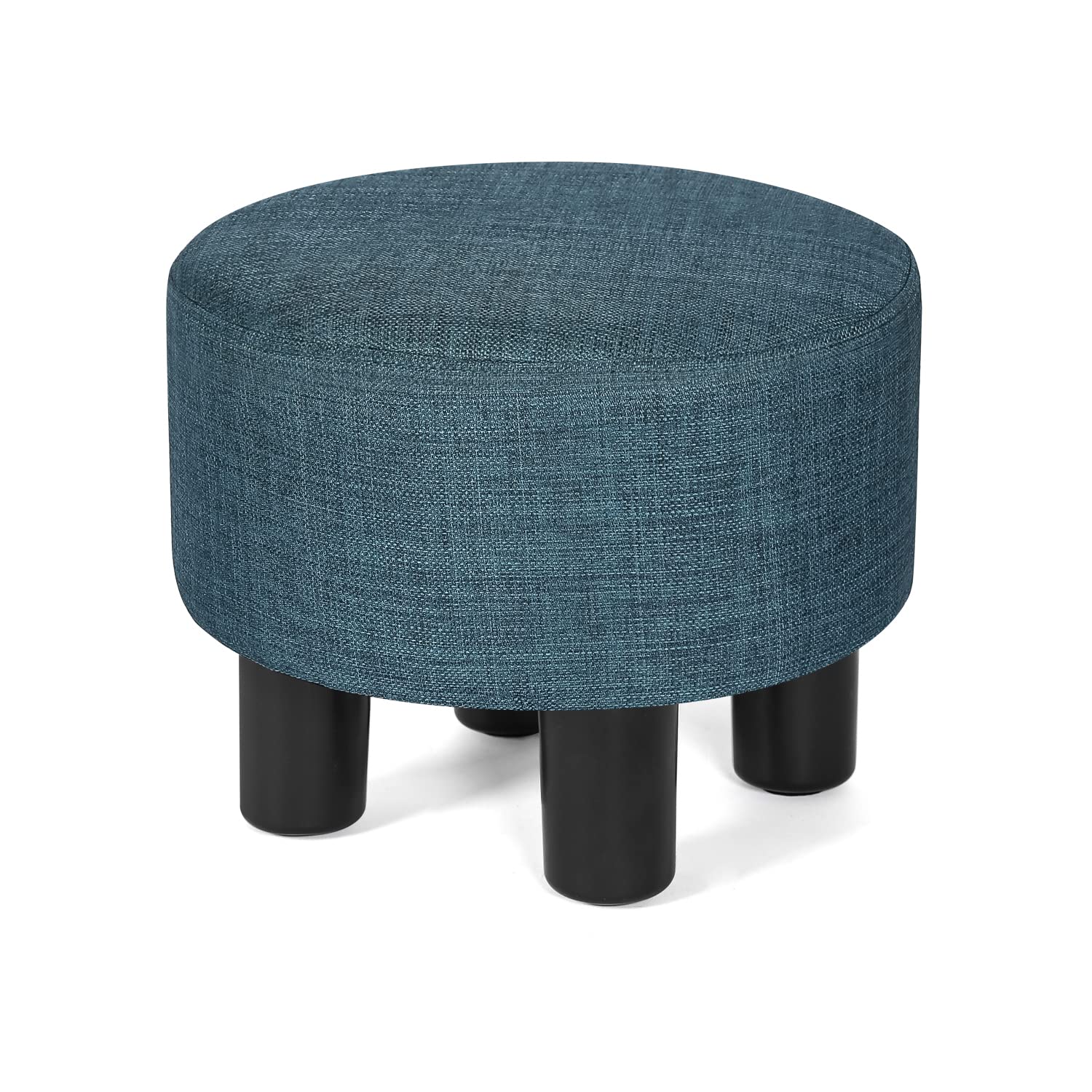 Joveco 12.4'' Foot Rest for Under Desk Round Ottoman Stool for Home and Office (Blue)