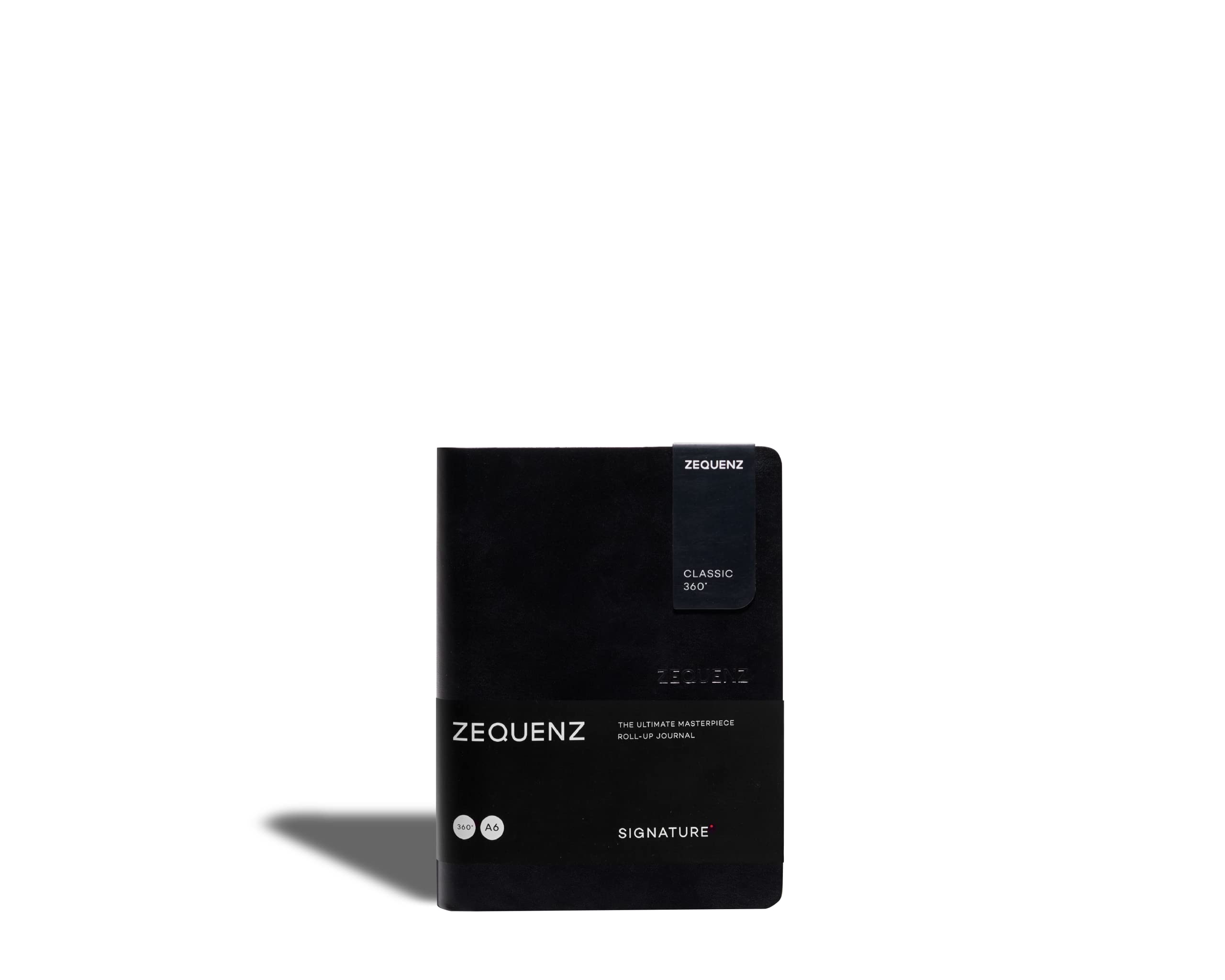 Zequenz Classic 360 Signature Series, Size: A6 Small, Color: Black, Paper: Grid, Soft Cover Notebook, Soft Bound Journal, 4' X