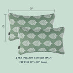 Funhome Outdoor Indoor Lumbar Pillow Covers Only, Waterproof Fade-Resistant Patio Lumbar Cushion Cases 12    X 20   , Decorative