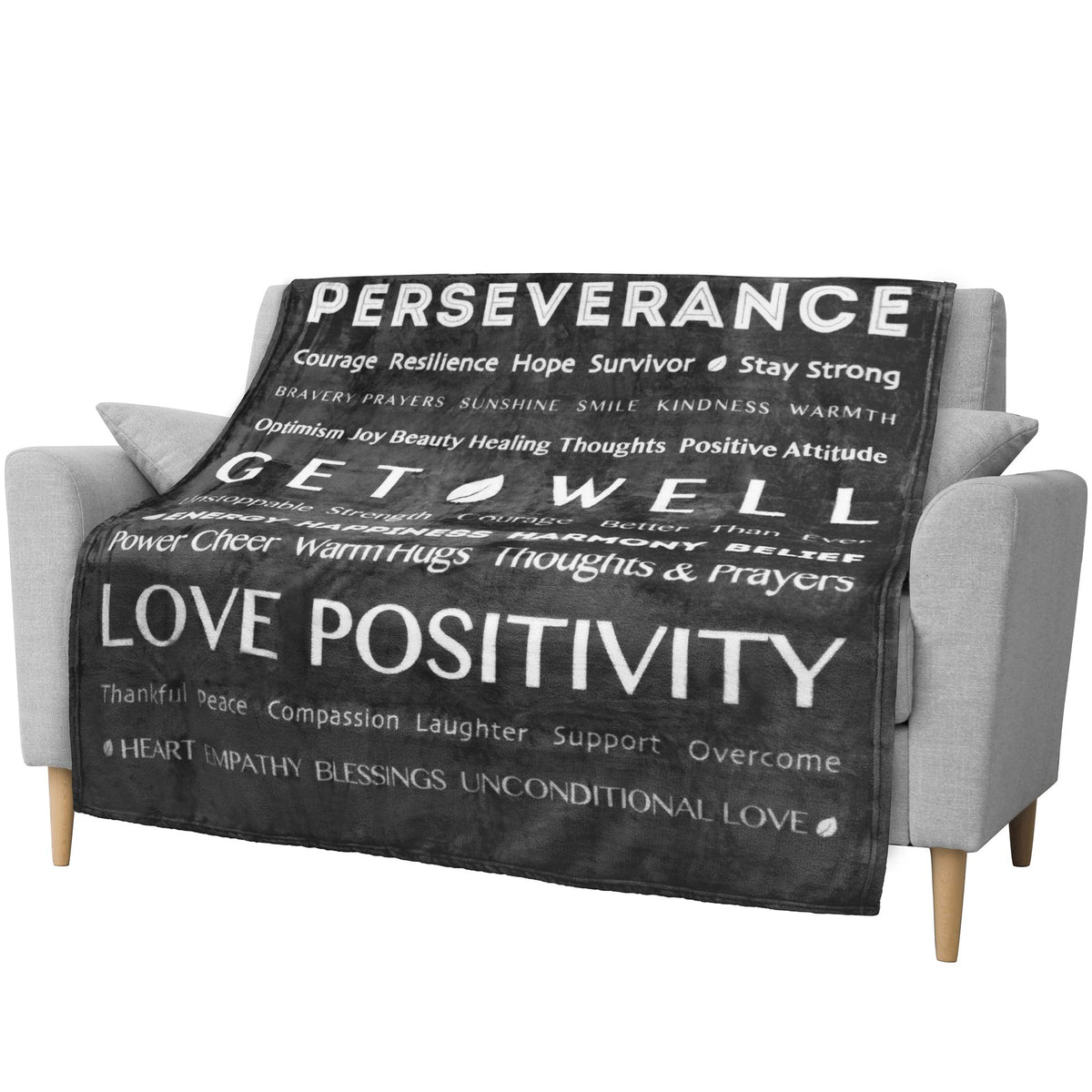 Pavilia Get Well Soon Gifts For Women Men, Sympathy Blanket Inspirational Thoughtful Gift, Soft Fleece Healing Blanket Surgery W