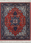 Lextra Tabriz Heriz Mouserug, 10.25 X 7.125 Inches, Red, Navy And White, One (Ath-1)