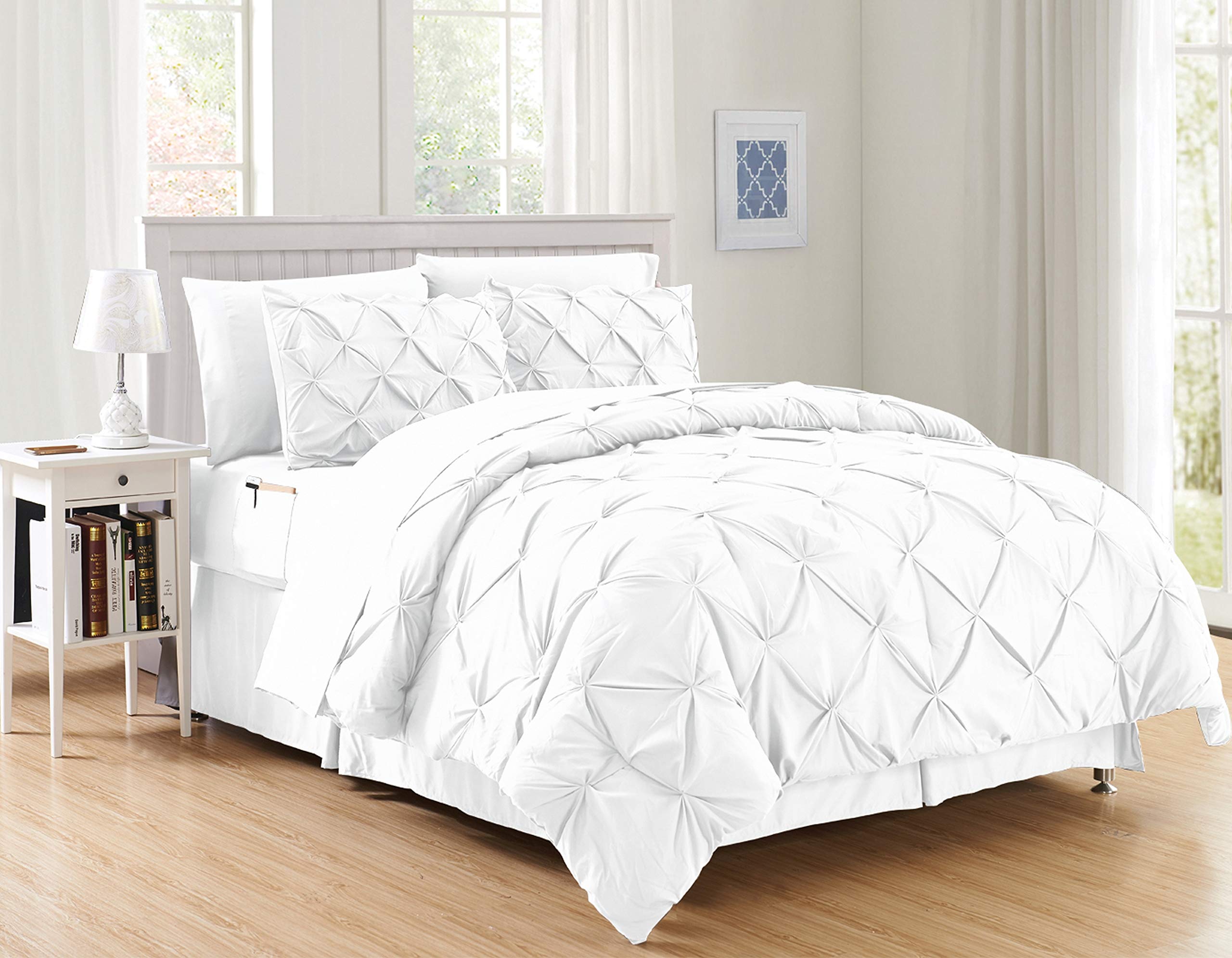 Elegant Comfort Luxury Best, Softest, Coziest 8-Piece Bed-In-A-Bag Comforter On Amazon Silky Soft Complete Set Includes Bed Shee