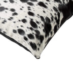 HomeRoots Salt & Pepper/Black & White Cowhide, Microsuede, Polyfill 18' X 18' X 5' Salt and Pepper Black and White Cowhide Pillow