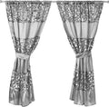 Zahari Home Sinatra Window Curtain Stylish Bathroom Window Curtain,36'' x 54'' Each, Set of 2, Silver