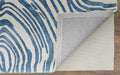 HomeRoots 511113 10 x 13 ft. Blue & Ivory Wool Geometric Hand Tufted Handmade Rectangle Area Rug
