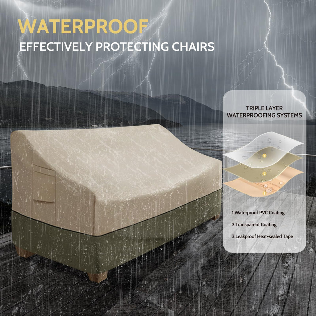 Cosfly Patio Furniture Covers Waterproof, Outdoor Sofa Cover Heavy Duty Fits Up To 87W X 37D X 35H Inches