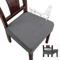 Genina Waterproof Seat Covers for Dining Room Chair Covers Waterproof Dining Chair Covers (6 PCS-Rear-Covered, Dark Gray)