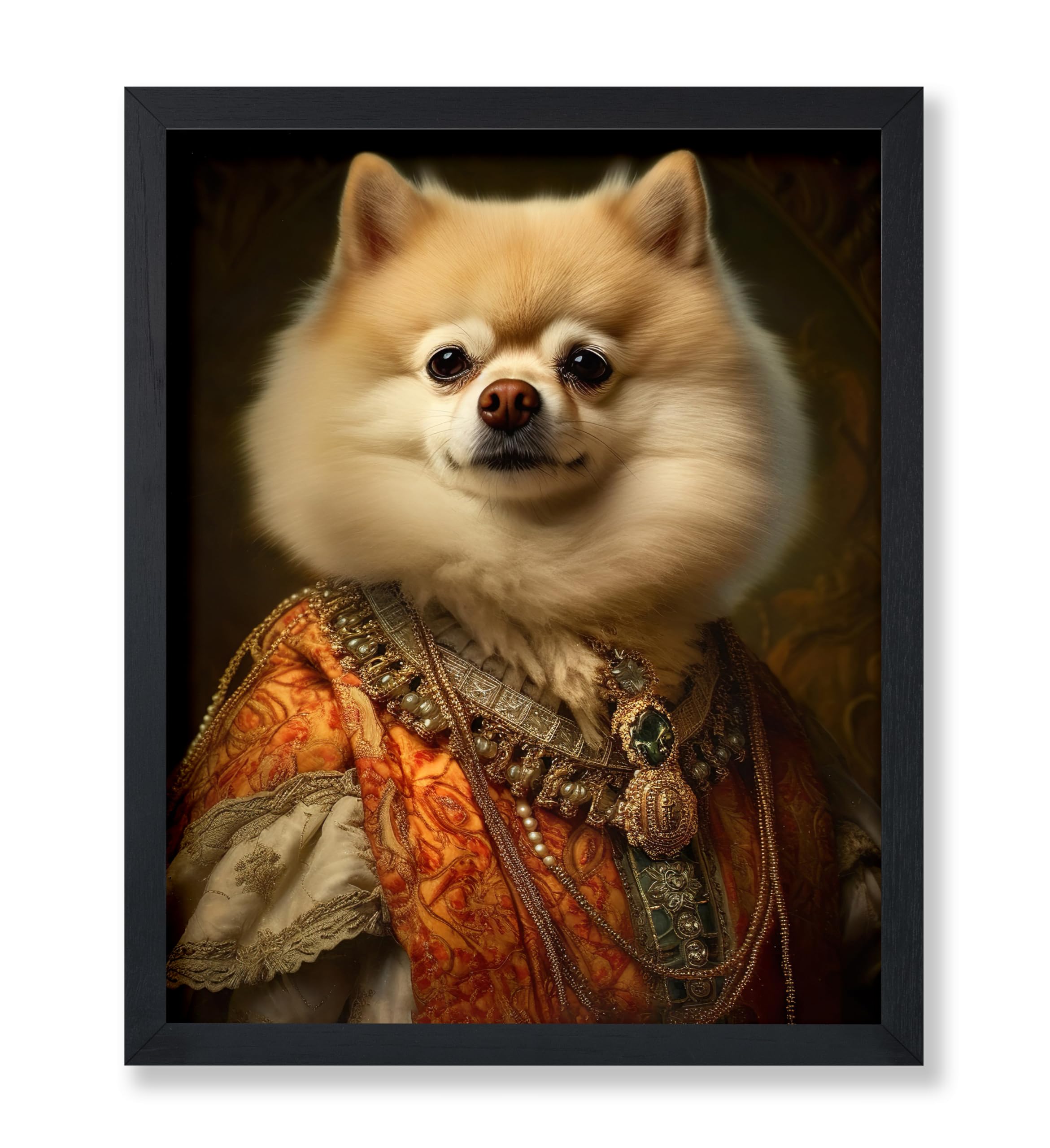 Poster Master Aristocratic Pomeranian Poster - Dog Print - Renaissance Art - Dog Breed Art - Gift for Him, Her & Animal Lover - 