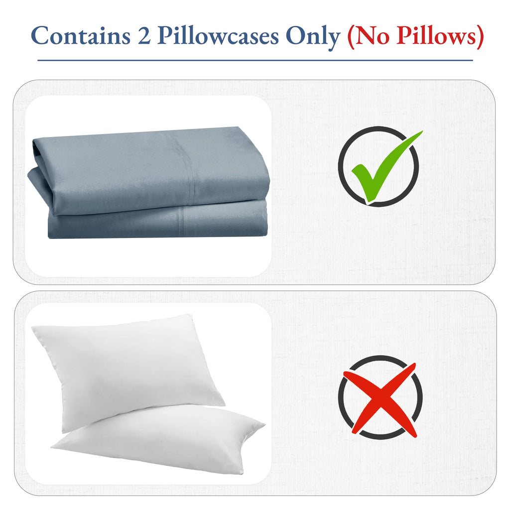 California Design Den 100% Cotton King Pillow Cases Set Of 2, 800 Thread Count, Soft And Cool Pillow Cases Sateen, Fits King Size Pillows, Softer Than Egyptian Cotton Pillowcases (Beige)
