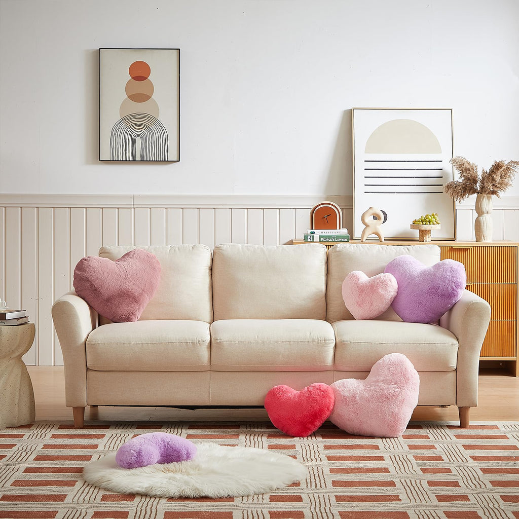 Easttree Heart Pillows, Dusty Pink Heart Shaped Pillows, Love Throw Pillows Back To School Gifts, Small Cute Fluffy Pillows, Wom