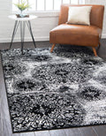 Unique Loom Sofia Collection Area Rug - Grand (3 3 x 5 3 Rectangle, Black/ Ivory)