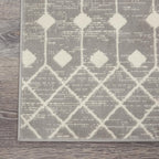 Nourison Grafix Moroccan Grey 7' X 10' Area Rug, Easy Cleaning, Non Shedding, Bed Room, Living Room, Dining Room, Kitchen (7X10)