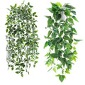 Der Rose 2 Pack Fake Plants Hanging Faux Potted Ivy Vine Artificial Plants Indoor for Room Bathroom Wall Shelf Outdoor Decor