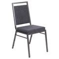 Flash Furniture Hercules Series Square Back Stacking Banquet Chair In Dark Gray Fabric With Silvervein Frame