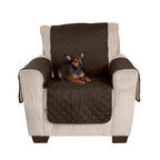 Furhaven Water-Resistant & Reversible Chair Cover Protector For Dogs, Cats, & Children - Two-Tone Pinsonic Quilted Living Room Furniture Cover - Espresso/Clay, Chair