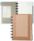 Yoment Discbound Notebook Customizable Spiral Journal Refillable 5 Subject Notebook With Removable Pages 120 Wide Ruled Disc Pla