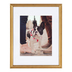 Kate And Laurel Adlynn Wall Picture Frame Set, 11'' X 14'' Matted To 8'' X 10'', Gold, Set Of 4
