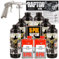 U-Pol Raptor Black Urethane Spray-On Truck Bed Liner Kit W/Free Spray Gun, 6 Liters