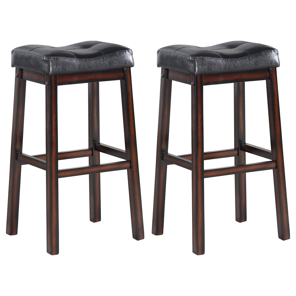 Coaster Home Furnishings Donald Upholstered Bar Stool Cappuccino (Set Of 2)