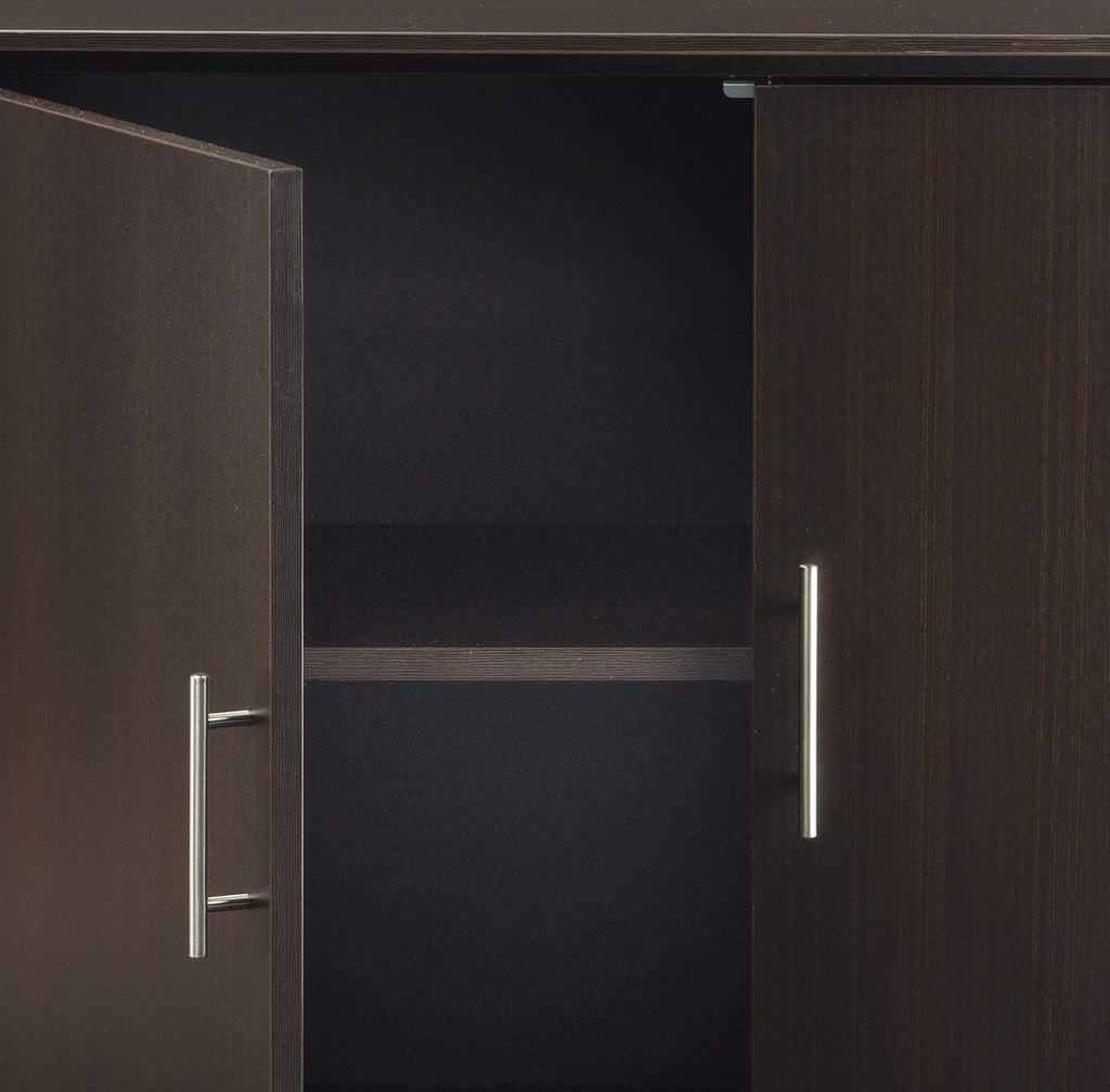 Safco Mayline MSCLDC Medina 2-Door Storage Cabinet, 36"W, Mocha Laminate